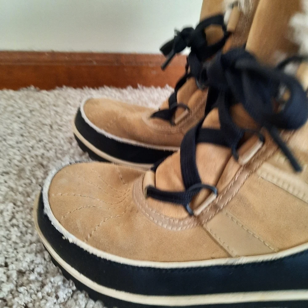 Sorel Tovoli II Suede Curry Tan Waterproof Winter Snow Boots NL2089-373 Size 5